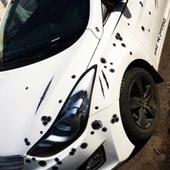 Araç Sticker Mermi ve Oto Sticker Yara Şeklinde 3D - 3