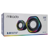 Mikado MD-176 2.0 3W*2 Siyah RGB Aydınlatmalı USB + 3.5mm USB 5V Speaker Hoparlör - 6