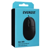 Everest SM-385 Usb Siyah 1200dpi Optik Mouse - 4