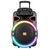 Mikado MD-80KP 40W 7.4W 3600mAh Bataryalı Siyah 1 UHF UV Mikrofonlu USB/BT/TF/TWS/AUX 9V 2A Adaptörlü Toplantı-Parti - 2