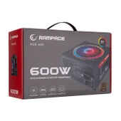 Rampage RGB-600 600W 80 Plus Bronze Aktif PFC 12cm RGB Fanlı Power Supply - 4