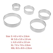 Kurabiye Kalıbı Metal Yuvarlak 5 Parça - 4