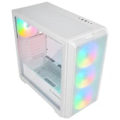 Rampage CRAFT Beyaz Mesh Type-C*1+Usb3.0*2+Hd Audio 1*14CM+3*12CM ARGB Fan ATX Mid-T Gaming Oyuncu Kasası - 7