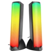 Mikado MD-183 2.0 3W*2 Bluetooth Siyah RGB Aydınlatmalı USB + 3.5mm USB 5V Speaker Hoparlör - 2