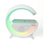 Mikado MD-G111 Beyaz 10W 1800mAh BT/TF/USB/15W Wireless Şarj RGB Işıklı Speaker - 2