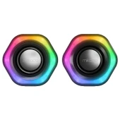 Mikado MD-176 2.0 3W*2 Siyah RGB Aydınlatmalı USB + 3.5mm USB 5V Speaker Hoparlör - 2