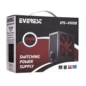 Everest EPS-4900B Peak 350W 2*IDE 4* SATA 4+4P CPU 12cm Fan ATX Power Supply - 4