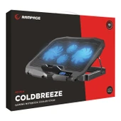 Rampage AD-RC4 Mavi Ledli 2*125mm+2*70mm Işıklı Fan 15"-17" Notebook Soğutucu Stand - 5