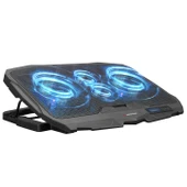 Rampage AD-RC4 Mavi Ledli 2*125mm+2*70mm Işıklı Fan 15"-17" Notebook Soğutucu Stand - 1