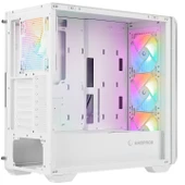 Rampage CRAFT Beyaz Mesh Type-C*1+Usb3.0*2+Hd Audio 1*14CM+3*12CM ARGB Fan ATX Mid-T Gaming Oyuncu Kasası - 3