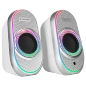 Rampage RMS-X3 2.0 6W Bluetooth Özellikli Beyaz Multimedia RGB Işıklı Gaming USB Speaker - 2