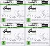 Sleepy Külot Bebek Bezi Natural Beden:4 (7-14KG) Maxi 400 Adet Süper Ekonomik Fırsat Gross Pk thumbnail 1