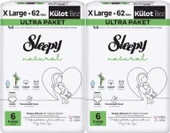 Sleepy Külot Bebek Bezi Natural Beden:6 (15-25KG) Extra Large 124 Adet Ekonomik Ultra Pk - 1