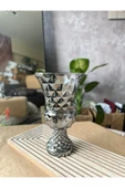 Diamond Desenli Kristal Cam Vazo - 28x15 cm Hediyelik lüx vazo| Modern & Lüks Dekoratif Büyük Boy Vazo - 4