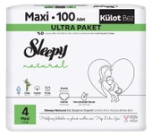 Sleepy Külot Bebek Bezi Natural Beden:4 (7-14KG) Maxi 100 Adet Gross Pk - 1