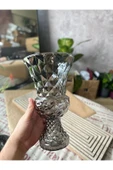 Diamond Desenli Kristal Cam Vazo - 28x15 cm Hediyelik lüx vazo| Modern & Lüks Dekoratif Büyük Boy Vazo - 3