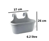 Omnipazar KRS-350 Dekoratif Plastik İnci Askılı Balkon Saksı 6.2 Litre thumbnail 9