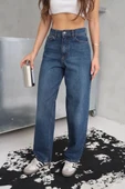 Arkadan tokalı jeans pantolon - 7