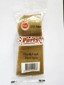 Plastik Lüx Altın Renk Kaşık - Parti Davet Piknik Çorba Yemek Kaşığı - 18 Cm. - 125 Adet thumbnail 3
