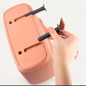 Omnipazar KRS-249 Dekoratif Plastik Pera Askılı Balkon Saksı 3.2 Litre thumbnail 5