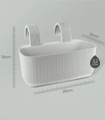 Omnipazar KRS-249 Dekoratif Plastik Pera Askılı Balkon Saksı 3.2 Litre thumbnail 9