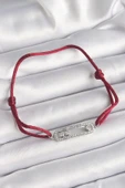 Kırmızı İpli Asansörlü Zirkon Taşlı Gümüş Messika Model Kadın Bileklik - TJ-BB6582 - 1