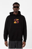 25 Aslan Siyah Erkek 3ip Kapşonlu Sweatshirt - 1