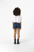25 Aslan Beyaz Kırçıllı Kadın Crop Tshirt - 5