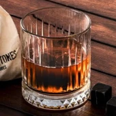 Perlotus 330 cc İtalya Serisi Tekli Cam Kesme Viski Bardağı 1 Adet - 7