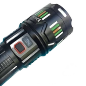 Powerdex PD-12800 45 watt 4500 Lümen Şarjlı El Feneri Zoom Özellikli, Taktik Tip, Uzun Menzilli LED Aydınlatma thumbnail 6