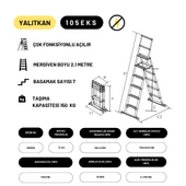 2.1m Kevlar Yalıtkan Çok Fonksiyonlu Merdiven 20ACKV - 2