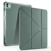 iPad Air 13 2025 M3 Kılıf Tri Folding Kalem Bölmeli Standlı Kılıf - 1