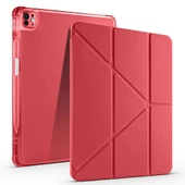 iPad Air 13 2025 M3 Kılıf Tri Folding Kalem Bölmeli Standlı Kılıf - 7