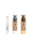 LIWECDERMA Liwec Derma 3'lü Set (BB KREM ORTA - BB KREM AÇIK - GÖZ ÇEVRESİ BAKIM KREMİ) - 3