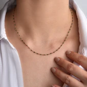 14 Ayar Altın Kaplama Zümrüt  Doğal Taşlı  El Yapımı Gümüş Kolye - CNS00634 thumbnail 1