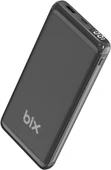 Bix BXPB107 10000mAh 20W PD Type-C ve USB-A SCP 22.5W QC 3.0 18W Çift Çıkışlı LED Ekranlı Powerbank Siyah thumbnail 1
