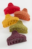 Oval Çiçek Renkli Mandal Toka 8 cm - 3