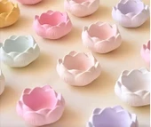 SERAMİK DEKORATİF LOTUS MUMLUK VE SAKSI thumbnail 1