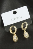 Oval Zirkon Taşlı Küpe thumbnail 1