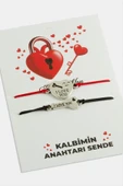 2 Adet Kalp Anahtar İp Bileklik thumbnail 3