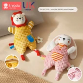 Bebek Rahatlatıcı Havlu Kuklası - Mengqi Aslan + Uzun Kulaklı Tavşan - Büyük Boy - 1