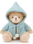 Kucaklayıcı Ayıcık Bebek Oyuncağı - Sarı Pelerin - Koyu Kahverengi - 25cm - 3