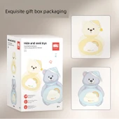 USB Şarjlı Bebek Peekaboo Ayıcığı - Mavi Ayı + Emzikli Müzik Çevirici - 6
