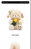 Bern Köpeği Peluş Oyuncak - Renkli Kek Süslemesi - 38cm - Hediye Çantası - 12