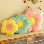 Çiçek Yastık Peluş Oyuncak - Flüoresan Yeşil - 50cm - 3