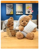 Pijama Ayıcık Figürlü Peluş Oyuncak - Mavi - 40cm - 12