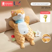 Bebek Rahatlatıcı Havlu Peluş Kukla Dişlik Oyuncak - Meng Eğlenceli Eşleşme Xiao Ke - Kukla Tasarımı + El Çanı - 1