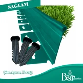 100 Adet Çim Ayırıcı Kazığı 15 cm Çim Sınırlayıcı Kazığı Plastik Jüt Çivisi Bsr Garden - 4