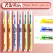 Fluoresan Marker Seti - Sarı 2, Mavi 2, Yeşil 2 (6 Paket) - 1