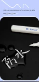 DIY Anime Polaroid Akrilik Marker Kalemi - 6 Paket Siyah 0.7mm - 9